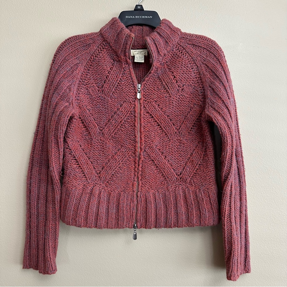 Vintage Kenji Naturals Alpaca Full Zip Crop Sweater